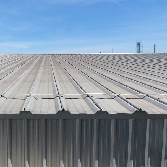 A Metal Roof on a Commercial Building.