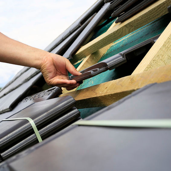 Bundled Roofing Materials.