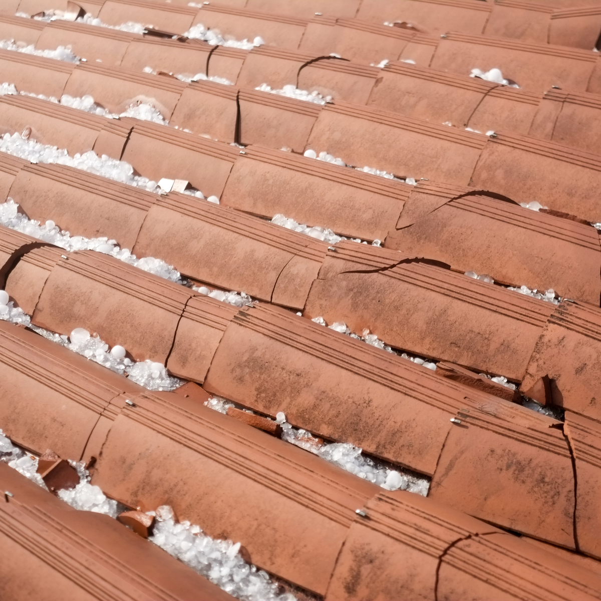 Hail Damage on a Roof