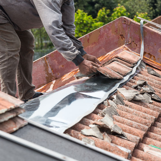 Repairing a Roof After a Storm.