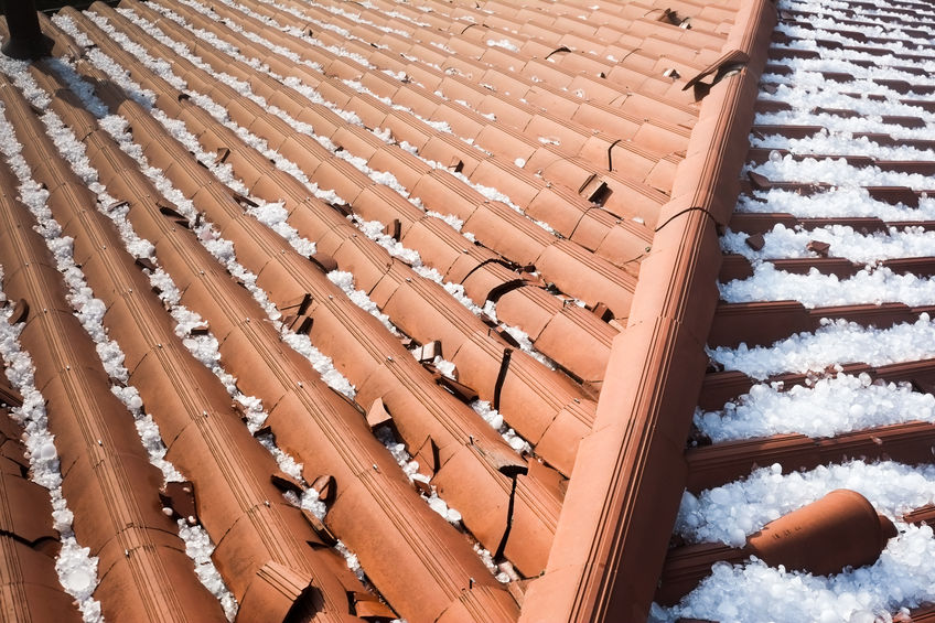 crack clay roofing from hail
